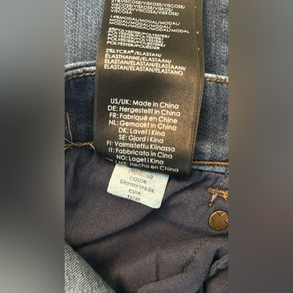 Liverpool Jeans The Slim Straight Leg Pull On in Griffith SPR DK Mid Rise Size 4 - Picture 8 of 13